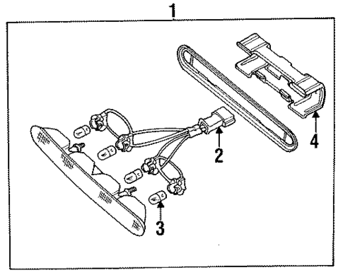 High Mount Lamps for 1998 Saab 900 #0