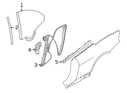 Quarter Window for 2009 BMW M6 #0