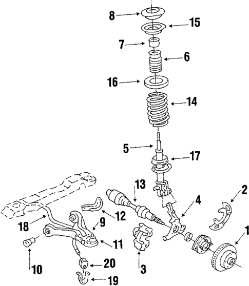 Front Suspension for 1984 Oldsmobile Omega #0