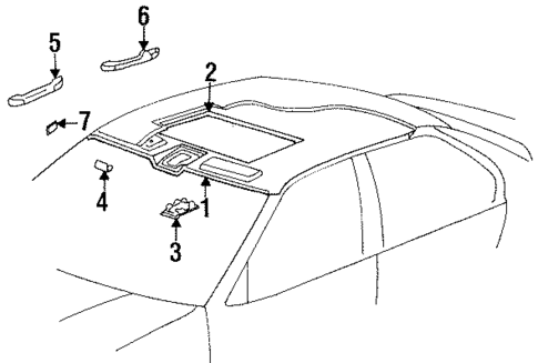 Interior Trim - Roof for 1997 BMW 328is #0