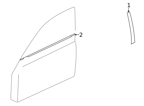 Exterior Trim - Front Door for 2017 Mitsubishi Lancer #0