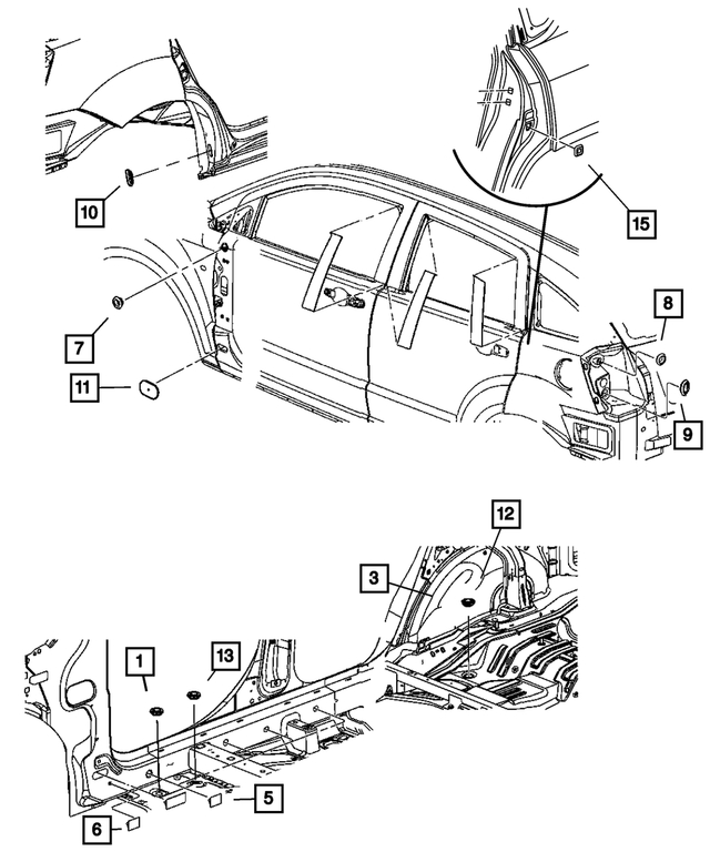 5160288AA - Body Sheet Metal Except Doors: Sealing Tape, Right &amp; Left for Mopar Image