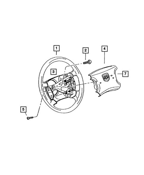 Steering Wheel for 2007 Chrysler Aspen #0