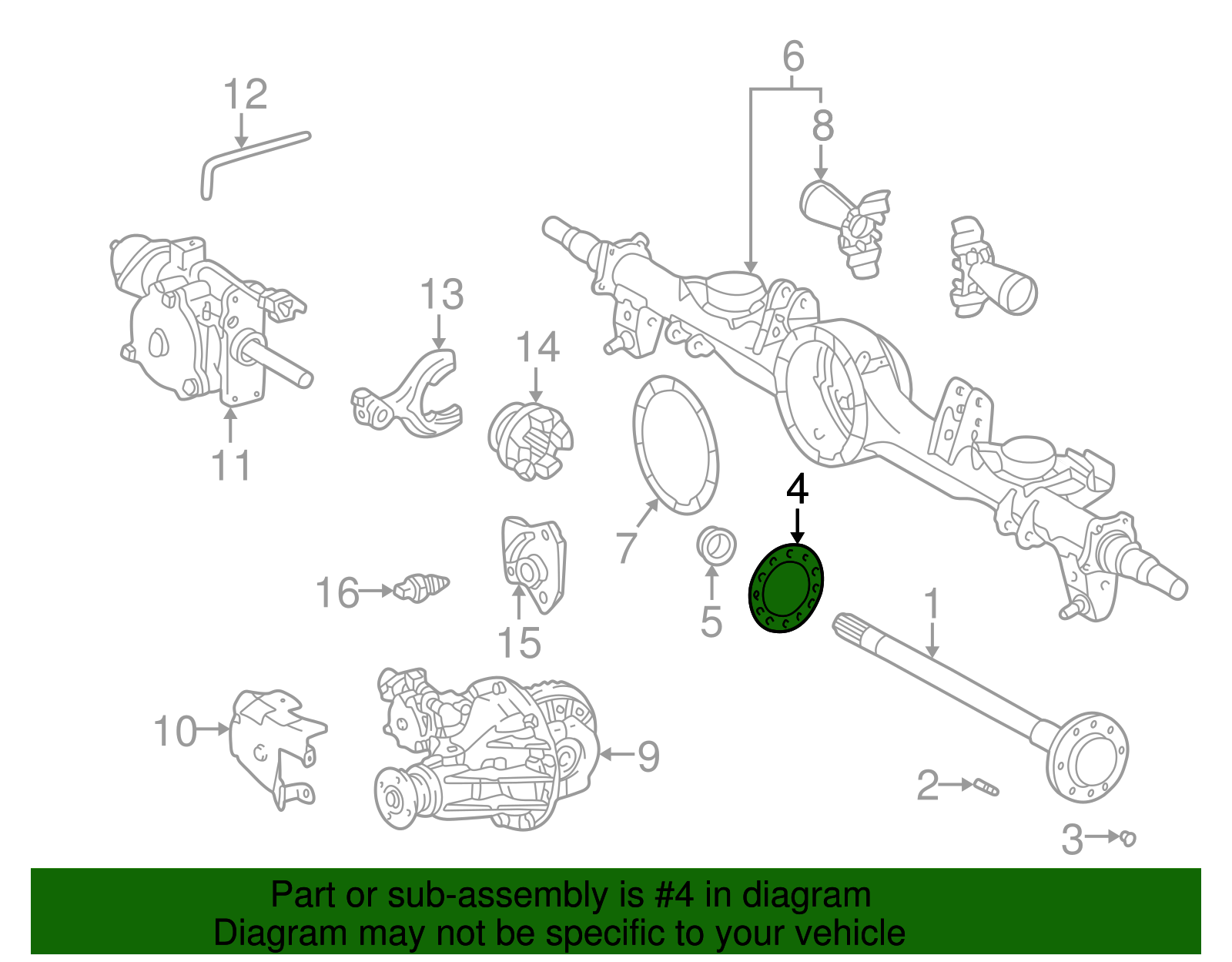 43422-60040 - Axle Shaft Gasket - 1993-2002 Toyota Land Cruiser