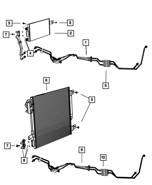 Transmission Oil Cooler, and Lines for 2015 Jeep Wrangler #0