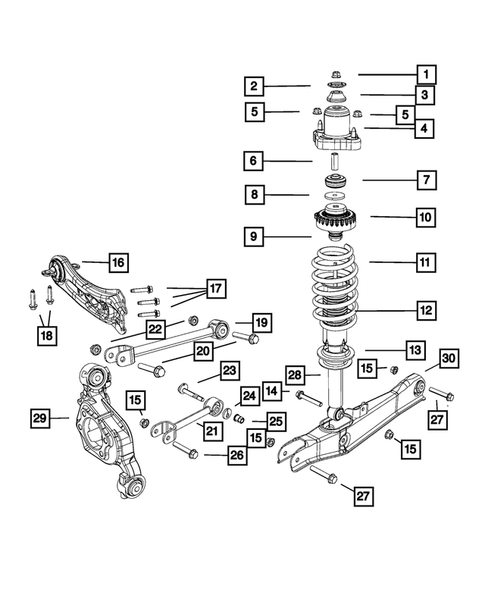 Rear Suspension and Cradle for 2014 Dodge Journey #0
