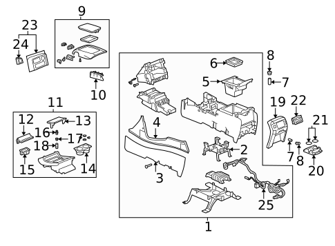 Center Console for 2004 Cadillac Escalade #0