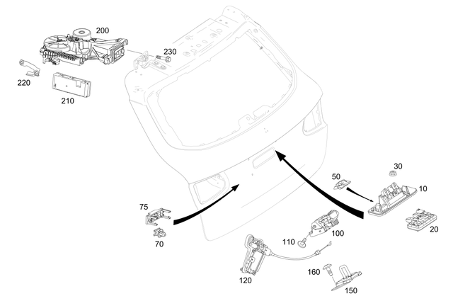 1667400032 - Rear-End Door: Striker for Mercedes-Benz Image image