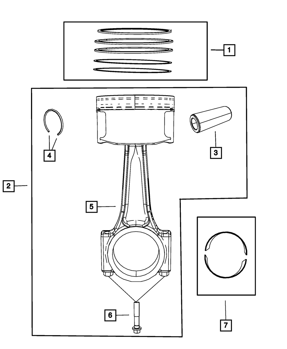 Piston Pin And Rod - Mopar (68031891AD)