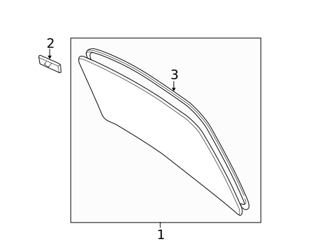 Glass & Hardware - Back for 2013 Toyota Camry #0