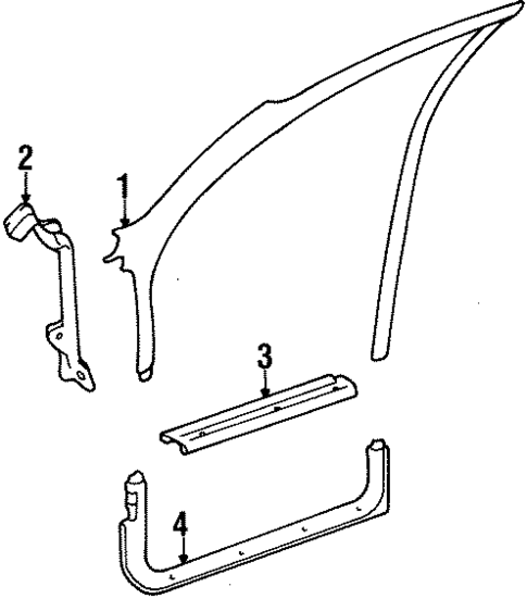 Interior Trim - Pillars for 1997 Oldsmobile Achieva #0