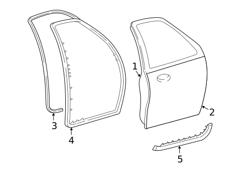 Door & Components for 2006 Lincoln Navigator #1