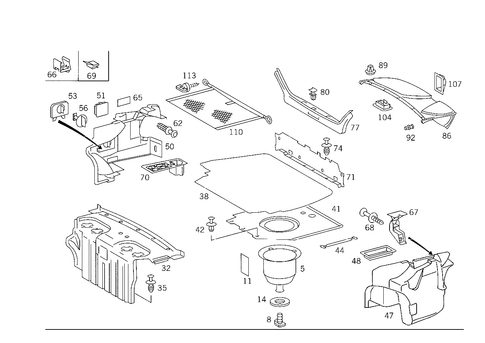 Luggage Compartment Covering for 1984 Mercedes-Benz 300SD #0