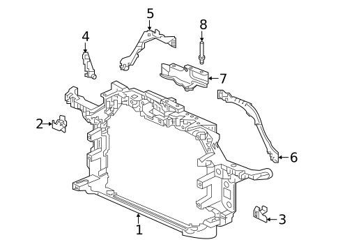 Radiator Support for 2020 Honda CR-V #0
