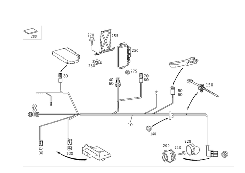 Electrical Parts Used for Trailer Coupling for 2002 Mercedes-Benz CL55 AMG #0