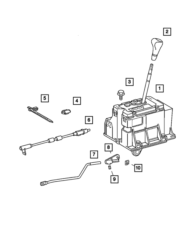 5114036AA - NAG1; W5J400 - W5A330; 5-Speed; Automatic Transmission: Transmission Shifter for Mopar Image