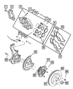 5080556AA - Service Brakes: Front Disc Brake Pad Kit for Dodge: Ram 1500 Image