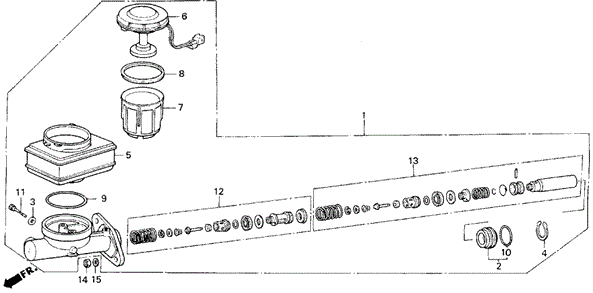 Brake Master Cylinder (88) (L,LS) for 1988 Acura Legend #0
