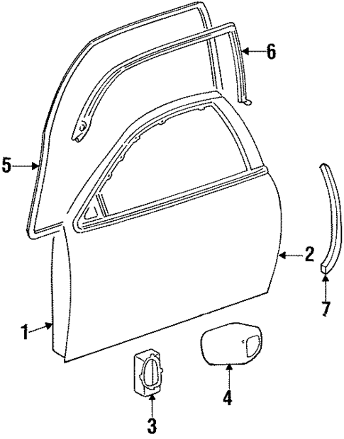 Door & Components for 1996 Lexus SC300 #0
