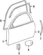 6700124050 - Body: Door Shell for Lexus: SC300, SC400 Image