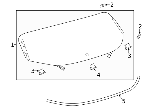 Glass - Lift Gate for 2022 Lexus UX200 #0