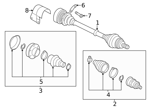 Drive Axles for 2009 Volkswagen Eos #3