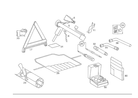 Tools and Accessories for 1993 Mercedes-Benz 400E #0
