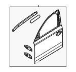 4G0831052 - : Door Shell for Audi: A6, A6 Quattro, S6 Image