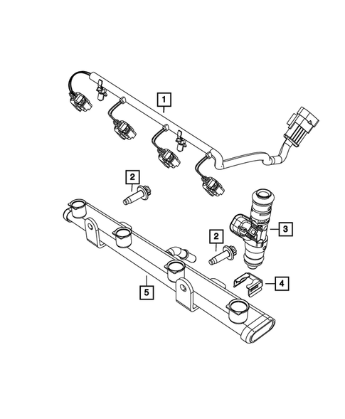 Fuel Rail and Injectors for 2014 Dodge Dart #0