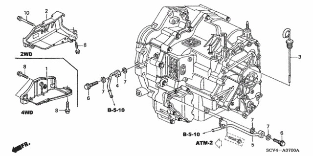 AT ATF Pipe for 2005 Honda Element #0