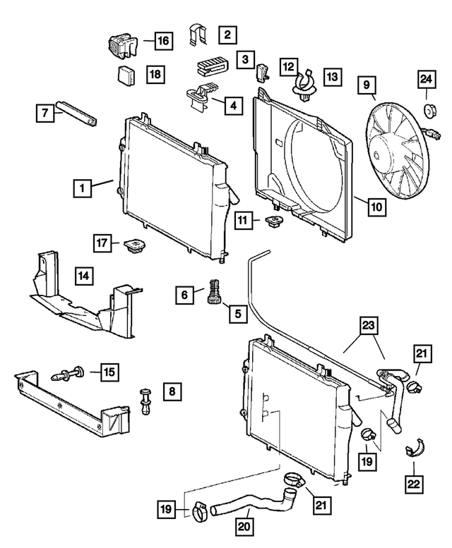 « 5098296AA – Cooling : Refroidissement Du Moteur Radiateur pour Mopar Image »
