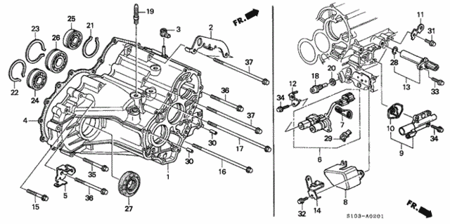 AT Transmission Housing (2WD) for 2001 Honda CR-V #0
