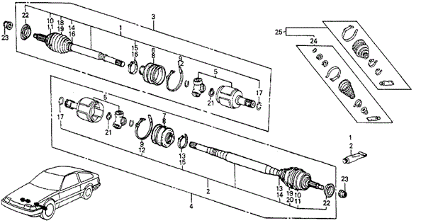 Driveshaft for 1985 Honda Civic #0