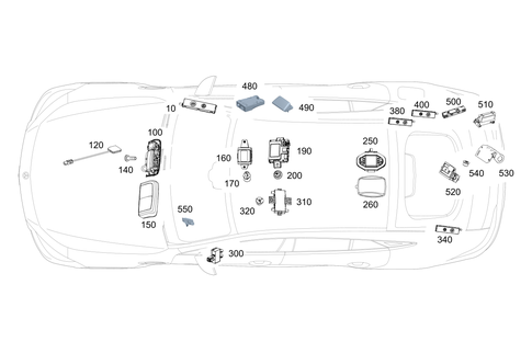 Antenna, Antenna Amplifier and Wiringharnesses for 2024 Mercedes-Benz AMG GT 43 #0