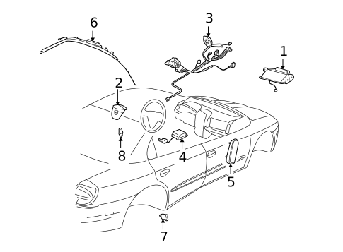 Air Bag Components for 2008 Cadillac STS #0