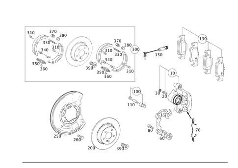 Rear Wheel Brake for 2015 Mercedes-Benz GLK250 #0