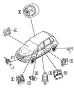 4602688AA - Electrical: Sunroof Switch for Chrysler: PT Cruiser, Sebring | Dodge: Stratus | Jeep: Liberty Image