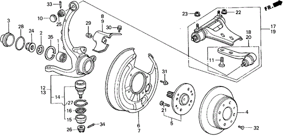 Rear Brake Disk for 1988 Honda Prelude #0