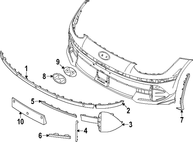 865A2KL000 - : Inner Molding for Hyundai Image