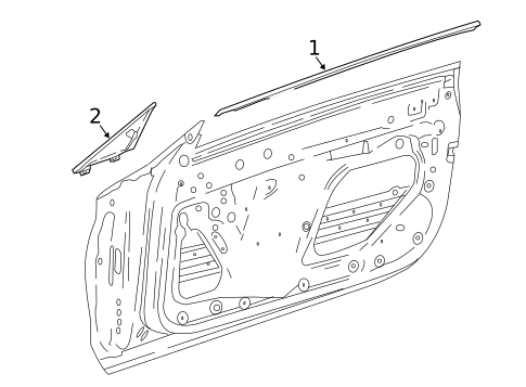Exterior Trim - Front Door for 2021 Mercedes-Benz AMG GT 53 #1