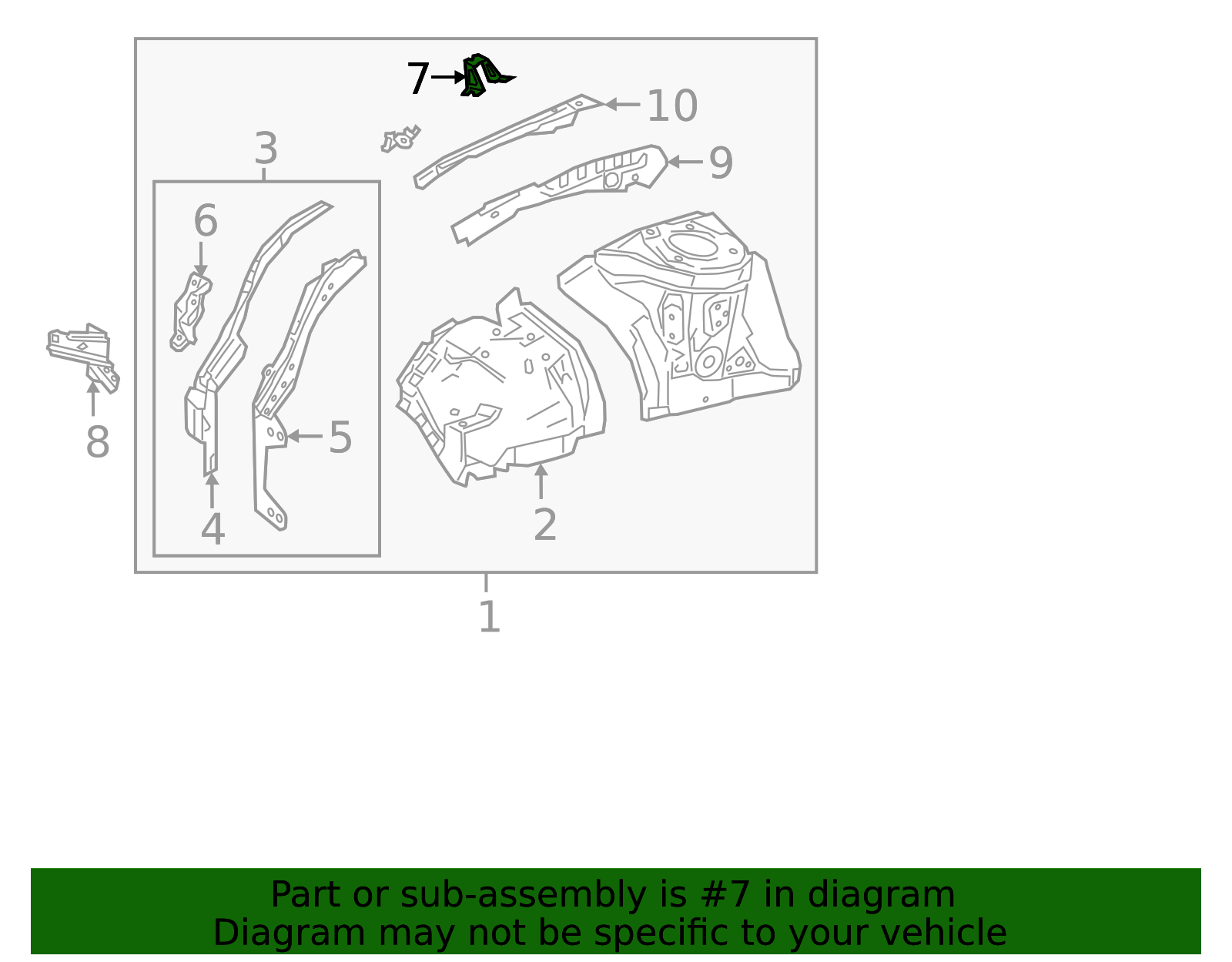 53738-10070 - Fender Mtg Bkt - 2018-2022 Toyota C-HR | OEM Parts To You
