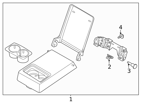 Center Armrest Rear for 2021 Ford Mustang Mach-E #0