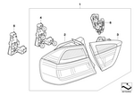63217183843 - : Bulb Socket, Rear Light In Trunk Lid, Left for BMW Image