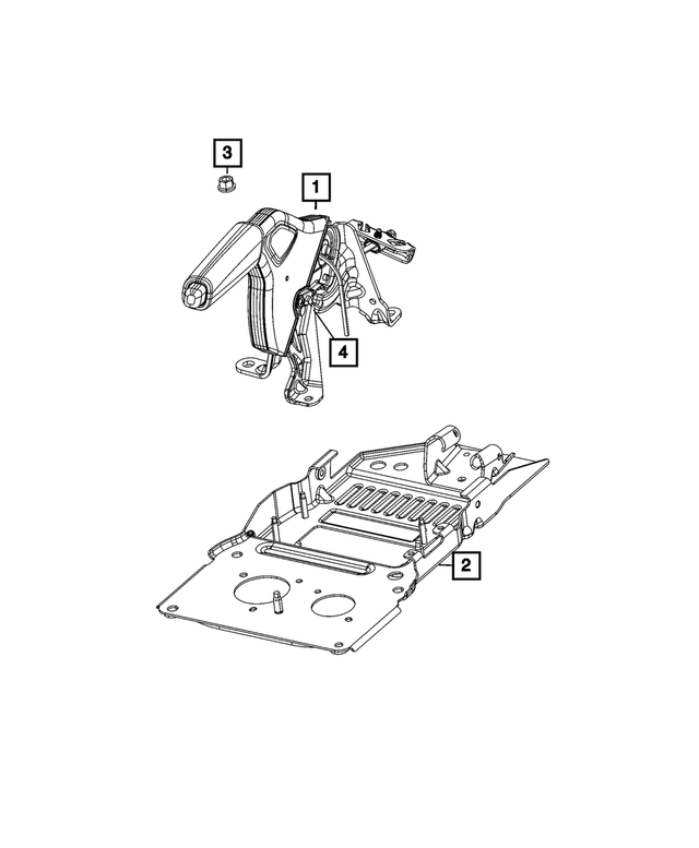7LH721A8AA - Brakes: Parking Brake Lever Assembly for Mopar Image