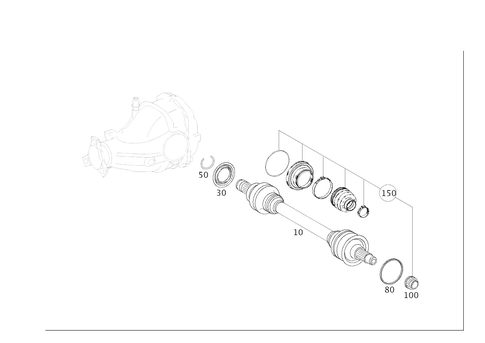 Axle Shaft for 2014 Mercedes-Benz CLS63 AMG S #0