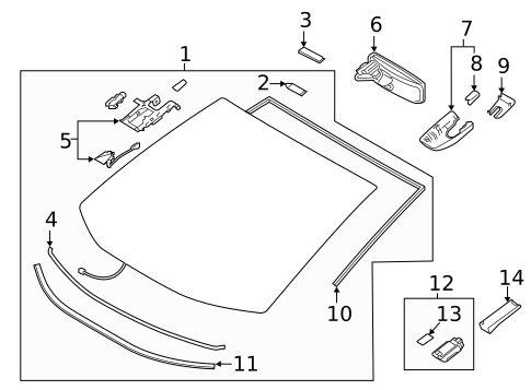 Glass - Windshield for 2022 Toyota RAV4 #1