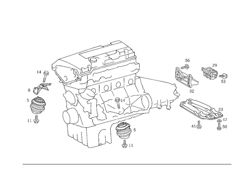 Engine Suspension for 2000 Mercedes-Benz CLK430 #1
