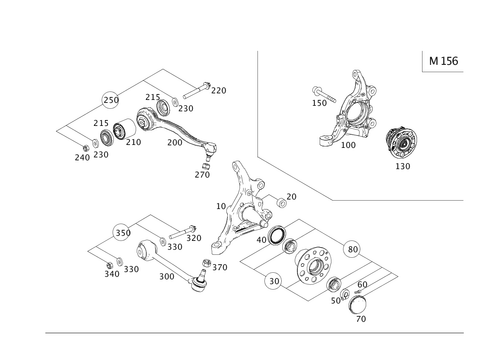 Steering Knuckle and Transverse Control Arm for 2008 Mercedes-Benz C300 #0