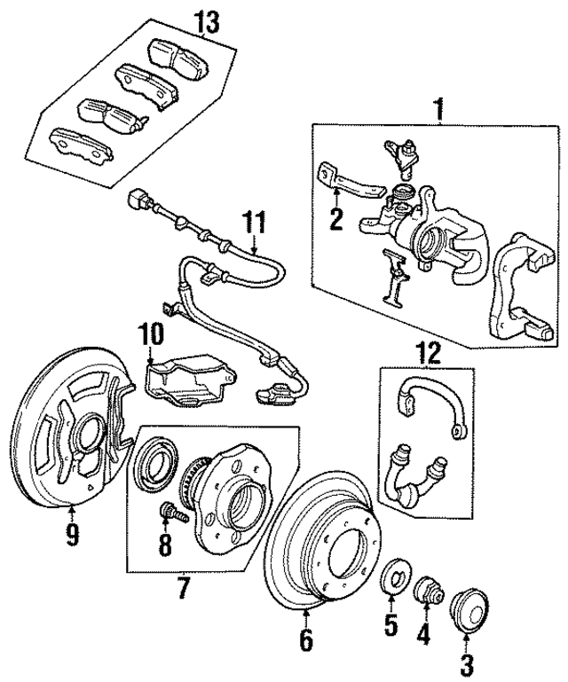 43022SY8A02 - : Brake Pads Rear for Acura Image