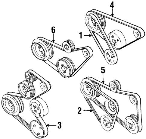 Belts for 1994 Volkswagen Jetta #0